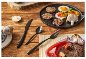Tacâmuri negre din oțel inoxidabil 24 buc. Black Luxure – Orion