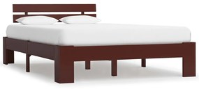 Cadru de pat, maro inchis, 120 x 200 cm, lemn masiv de pin Maro inchis, 120 x 200 cm