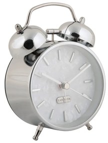 Karlsson 6009CH design ceas cu alarmă argintiu, diametru 12 cm
