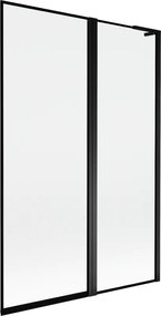 Mexen Mist L paravan de baie 2-canaturi dreapta 120 x 150 cm, ramă neagră, negru - 8A9L-120-011-70-70-P