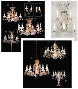 Candelabru de lux cristal Scholer Hirohito 6+3L 24K gold plated