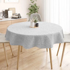 Goldea față de masă decorativă loneta - gri natural - rotundă Ø 130 cm