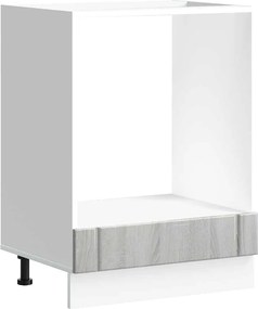 vidaXL Dulap pentru cuptor „Lucca” Lemn prelucrat Sonoma gri