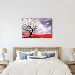 Tablou cu pomul roșu (90x60 cm)