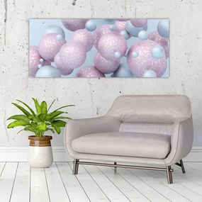 Tablou abstract - Bile în pastel (120x50 cm)