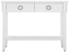 Masă consolă albă din lemn masiv de brad 40x110 cm Shine – Mauro Ferretti