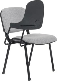 Scaun conferință gri HRC 606 cu măsuță rabatabilă și cadru metalic