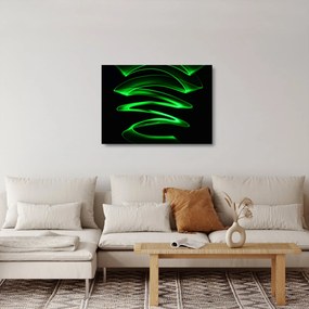Tablou pe sticlă - valuri neon (70x50 cm)