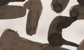 Fototapet, Wiggle Shapes, Brown, Rebel Walls