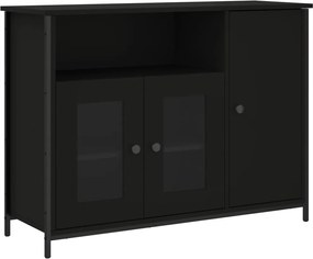 vidaXL Servantă, negru, 100x35x75 cm, lemn prelucrat
