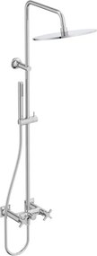 Coloana de dus cu baterie dubla comanda Ideal Standard Atelier Joy Neo cu maner in forma de cruce