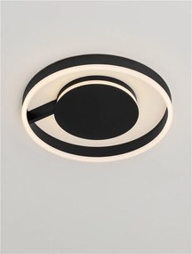 Lustra circulara aluminiu negru LED CCT SIENA 40cm