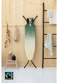 Masa de calcat Brabantia A 1008891, 110x30 cm, 7 pozitii de reglare, Suport fier de calcat, Galben/Verde