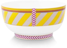 Bol din porțelan, Pip Studio, Stripes Yellow, 15.5cm, colecția Pip Chique