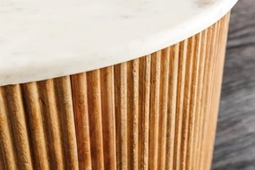 Masuta lemn de mango, marmura alba TRES CHIC 60cm