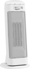 HOMCOM Sobă Electrică Ceramică 2000W, 4 Moduri și Încălzire Reglabilă, Oscilație 55°, Alb | Aosom Romania