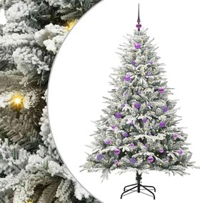 vidaXL Brad de Crăciun artificial pre-iluminat cu set de bile Verde