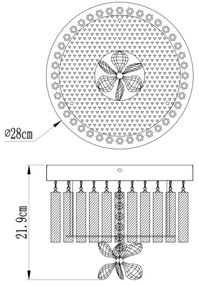 Globo 68397-12 - LED Plafoniera MATHILDA LED/12W/230V