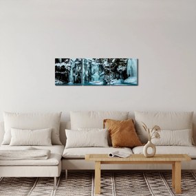 Tablou cu ghețari (cu ceas) (90x30 cm)