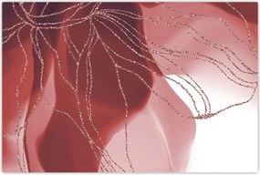 Tablou - Floare abstractă roșie N⁰1 (90x60 cm)