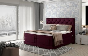 Pat tapitat, boxspring, cu reglaj electric, 180x200 cm, Clover 182, Eltap (Culoare: Roz - Matt Velvet 63)