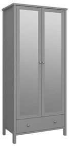 Dulap pentru haine Tuan II cu o oglindă, gri