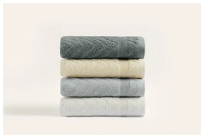 Prosoape galbene-gri 4 buc. din bumbac din frotir 50x90 cm – Foutastic