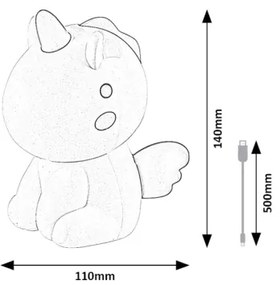 Veioză LED RGB dimabilă pentru copii Rabalux 76020 UNICOO LED/0,45W/5V