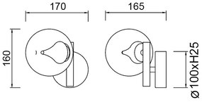 Aplica de perete LED design modern ANDROMEDA I