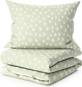 Lenjerie de pat din microfibra STARS HEARTS verzi Dimensiune lenjerie de pat: 70 x 90 cm | 140 x 220 cm