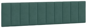 374692 vidaXL Pernă tăblie de pat, verde, 200 cm, catifea