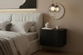 Set noptiere Vesper 56 cm de perete - negru / mânere negre