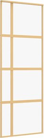 vidaXL Ușă glisantă auriu 76x205 cm sticlă ESG transparentă/aluminiu