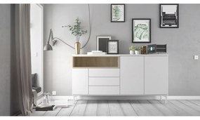 Comodă albă 176x90x49 cm Roomers – Tvilum