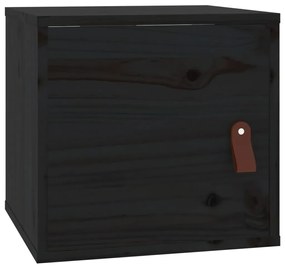 818363 vidaXL Dulap de perete, negru, 31,5x30x30 cm, lemn masiv de pin