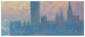 Tablou - Claude Monet, The Houses of Parliament, Sunset, reproducere (120x50 cm)