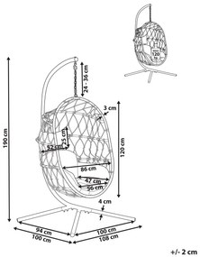 Fotoliu suspendat Adrina (bej). 1077339