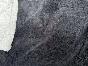 Patura luxoasa din microplus imitatia de miel NESTIVE gri inchis Dimensiune: 150 x 200 cm