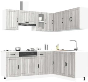 vidaXL Set de dulapuri de bucătărie 11 piese „Kalmar” lemn Sonoma gri