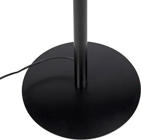 Lampa de podea botanică neagră cu abajur verde 40 cm - Simplo