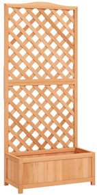 Outsunny Jardinieră cu Grilaj pentru Plante Cățărătoare și Bază Spațioasă, 76x36x170 cm, Maro | Aosom Romania