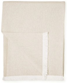 Pled din amestec de bumbac Euromant Summer Linen, 140 x 180 cm, bej