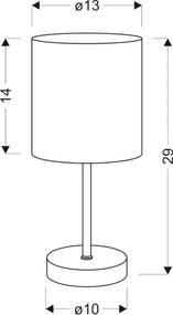 Lampă de masă EMILY 1xE14/40W/230V bej/crom lucios