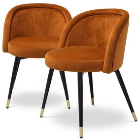 Set de 2 scaune design LUX Chloe, portocaliu 115964 HZ