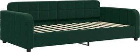 vidaXL Cadru de pat, verde închis, 90x200 cm, catifea