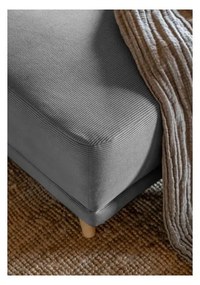 Colțar gri extensibil cu tapițerie din catifea reiată (colț variabil) Lazy Lukka – Miuform