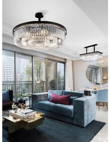 Candelabru Cristal, Elit'S, Aimee 40 cm, negru