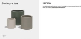 Ghiveci plante design decorativ exterior/interior TOWER 20x80cm