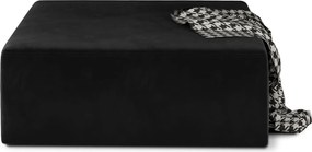 Taburet lemn masiv Sancho Patrat Negru, 83 × 83 × 42 cm