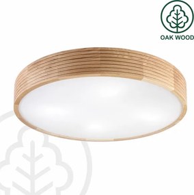 Brilagi - Plafonieră LED CARVALHO MODERN 4xE27/60W/230V stejar diam. 57,5 cm